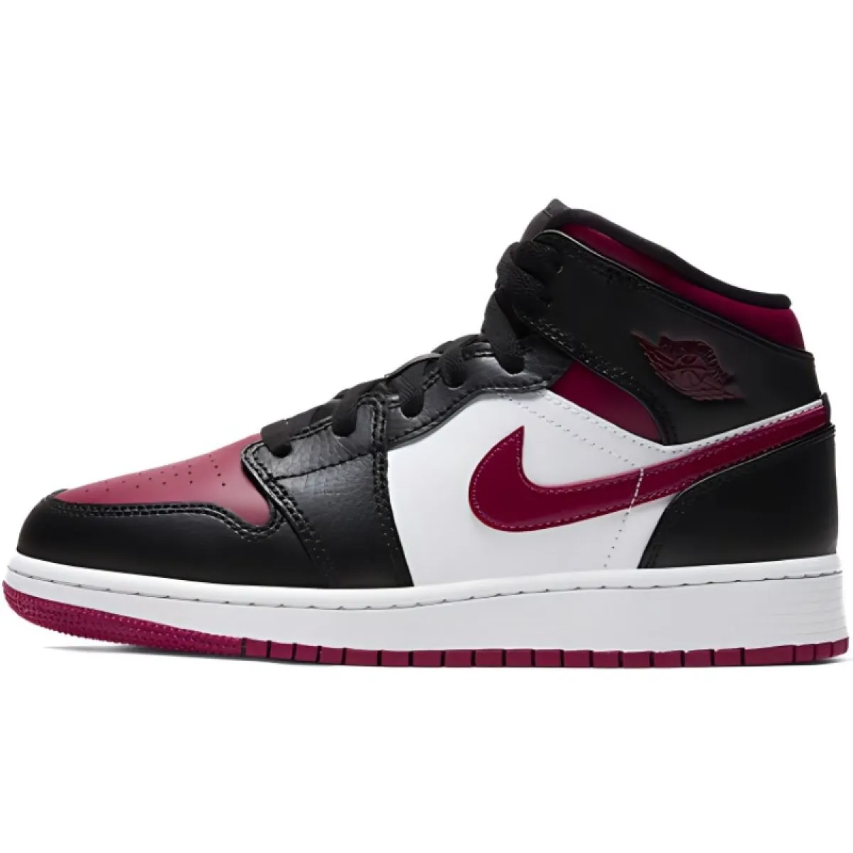 Подростковые кроссовки Jordan 1 Mid Bred Toe GS