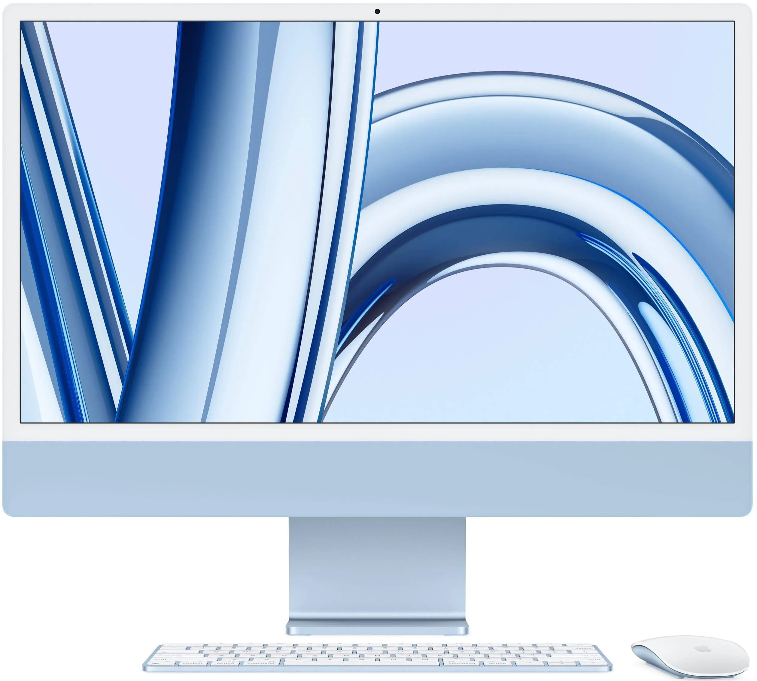 Моноблок Apple iMac 24" М3 (2023), 8 GB RAM/512 GB SSD, 8 CPU/10 GPU, Gigabit Ethernet, Blue, английская клавиатура