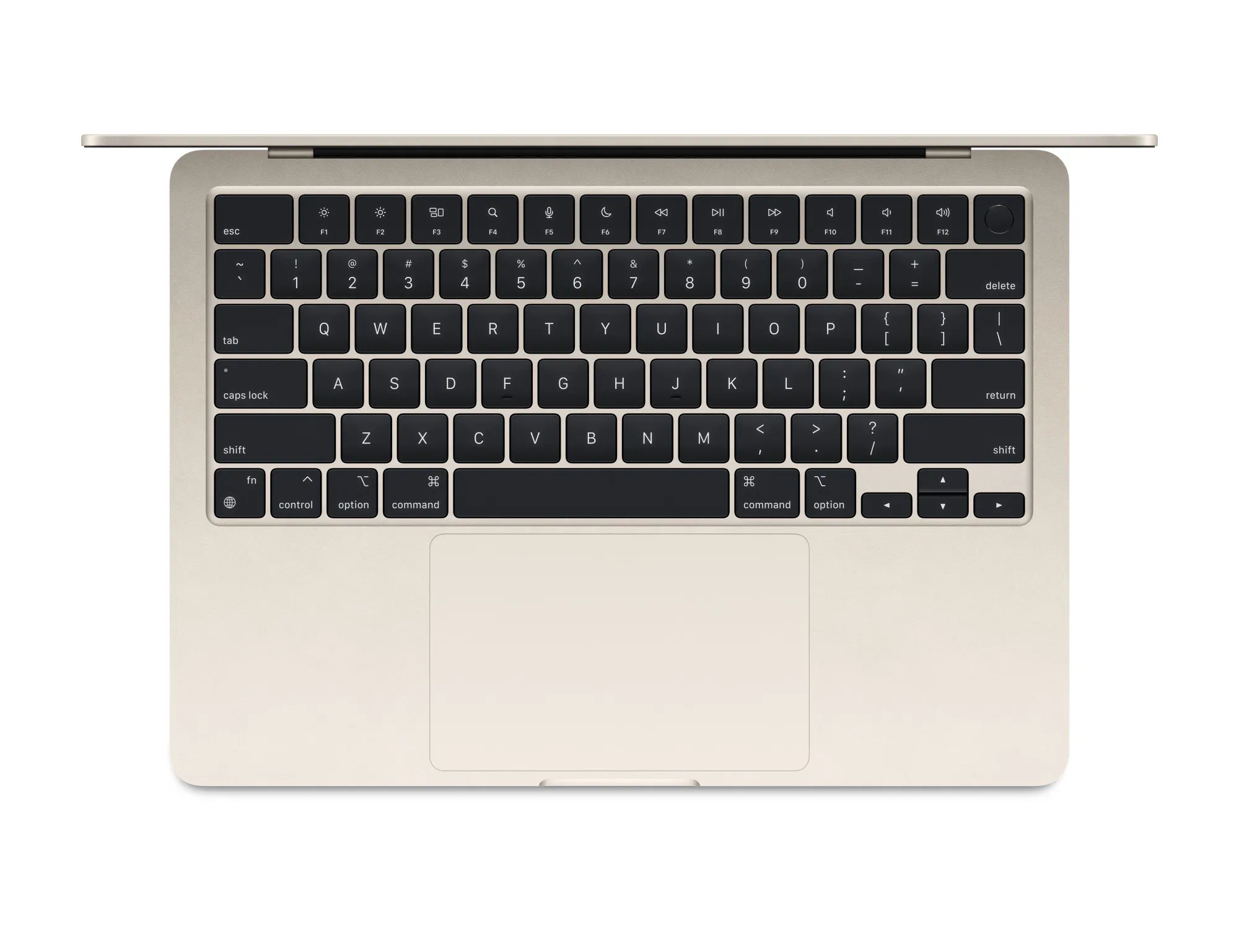 13.6" Ноутбук Apple MacBook Air 13 M3 (2024), 8 GB RAM/256 GB SSD, 8 CPU/8 GPU, Starlight, английская клавиатура