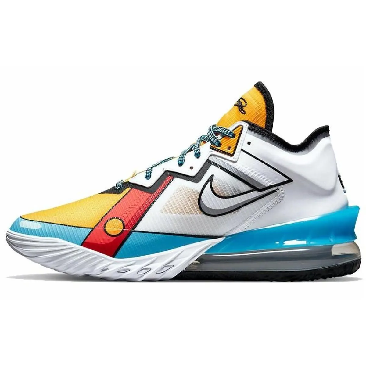 Кроссовки Nike Lebron 18 EP Cartoon Art White/Blue/Yellow