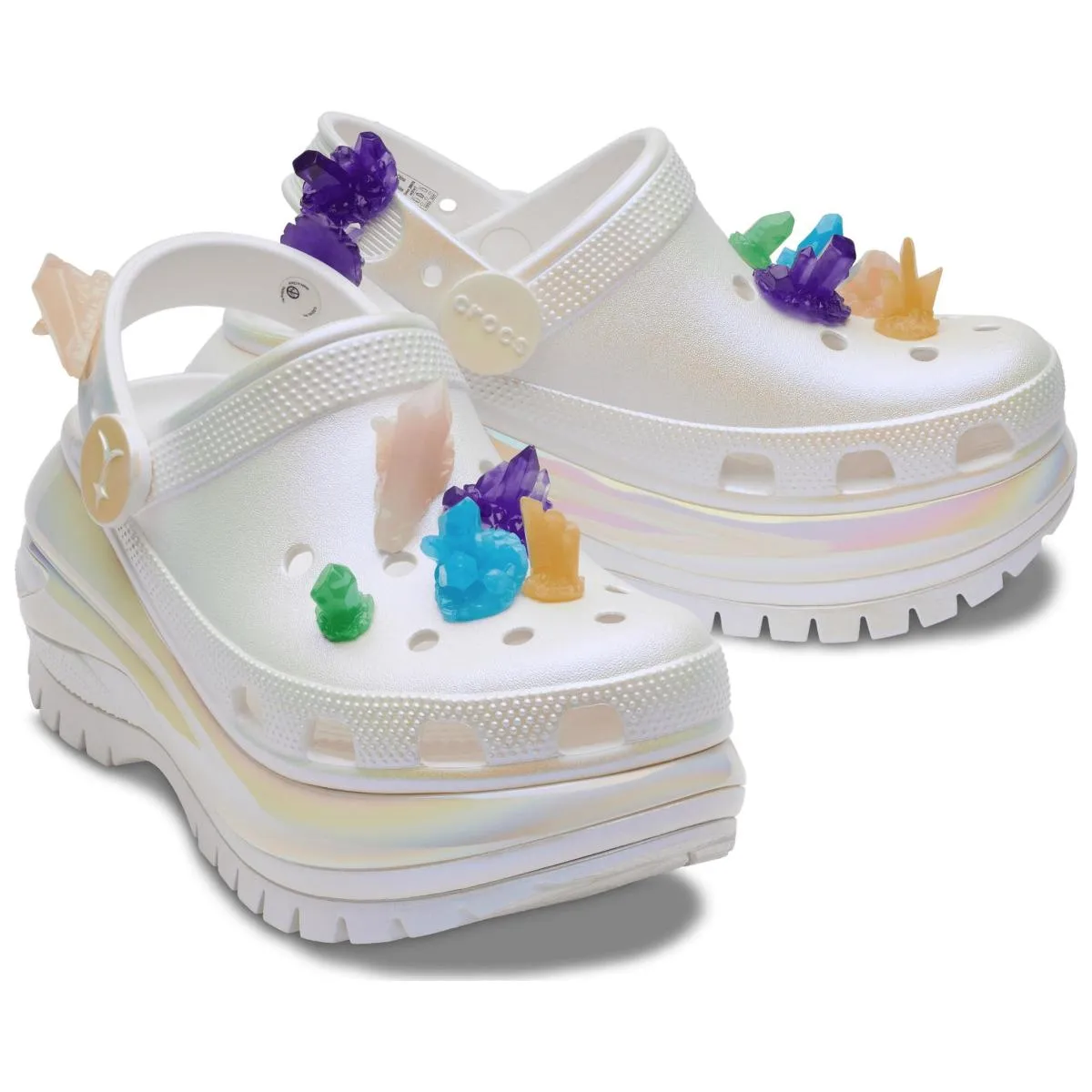 Сабо Lil Nas x Iridescent Crocs Classic Mega Crush Clog 5-8 cm Beige