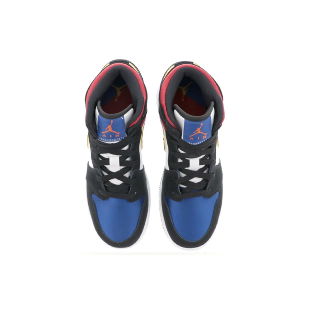 Подростковые кроссовки Air Jordan 1 Mid "Lakers Top 3" Black/Violet GS
