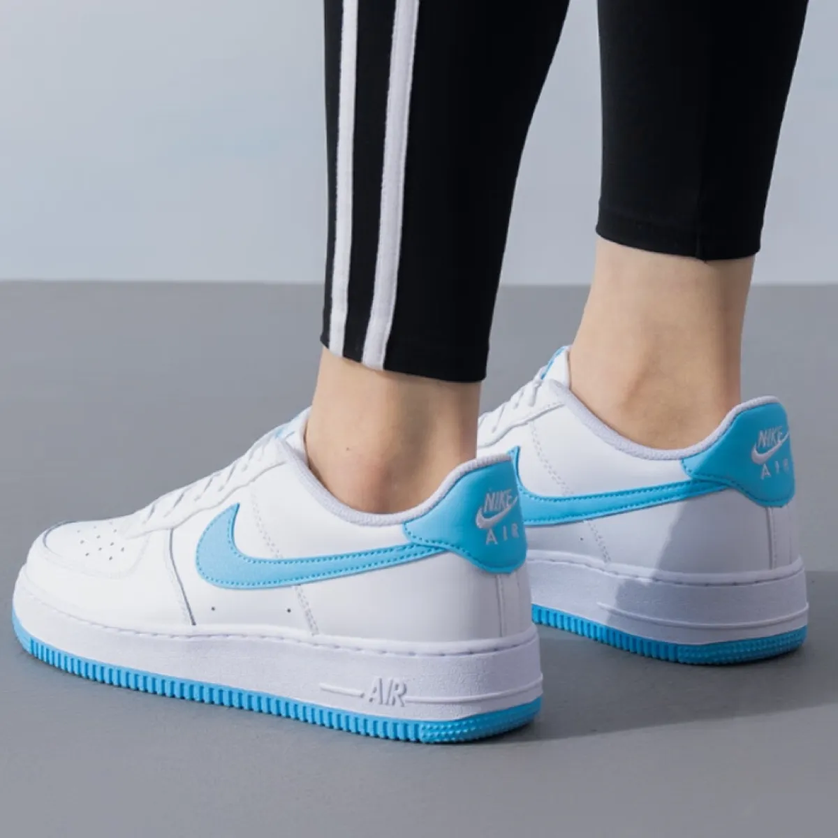 Подростковые кроссовки Nike Air Force 1 White/Blue GS
