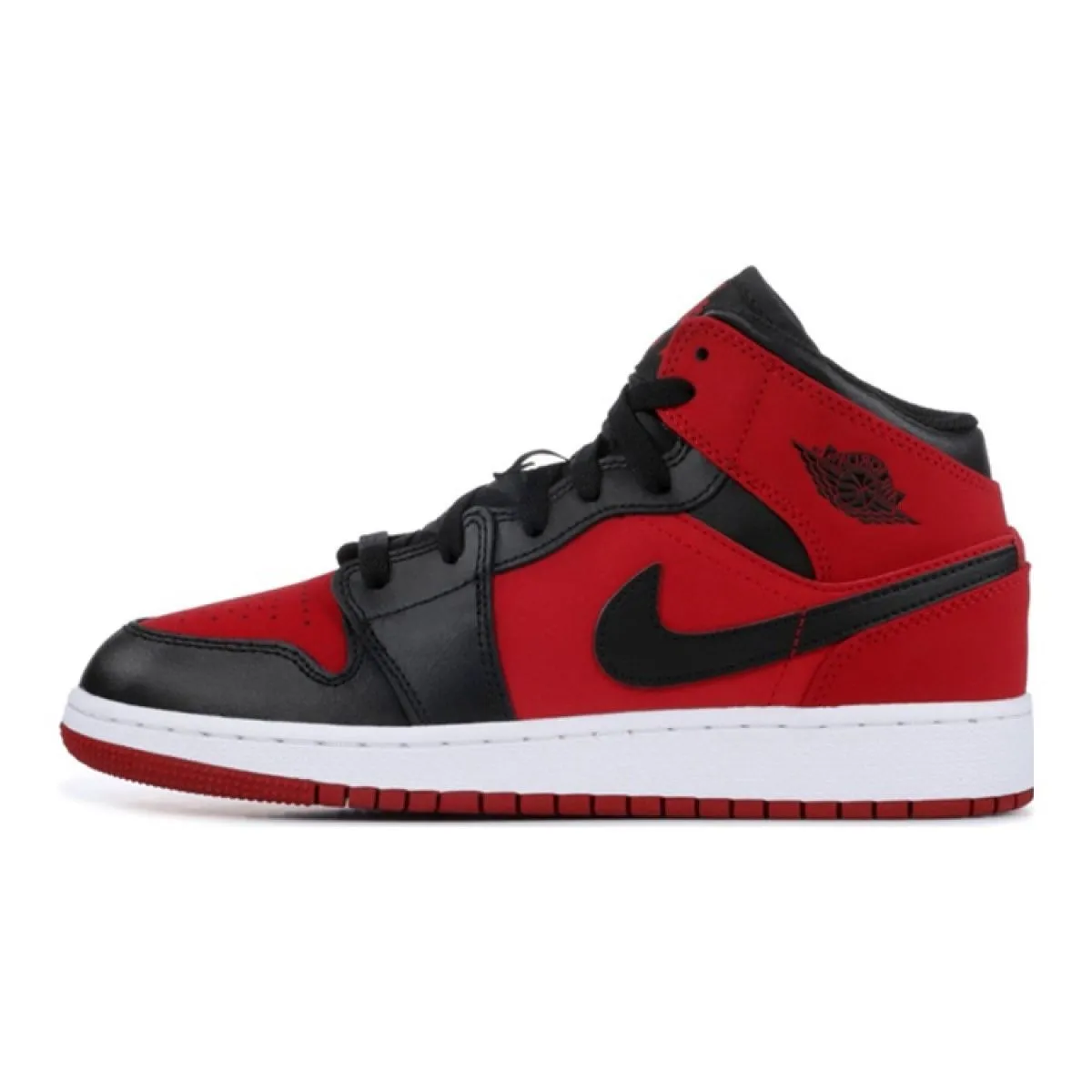 Подростковые кроссовки Air Jordan 1 Mid Gym Red/Black GS