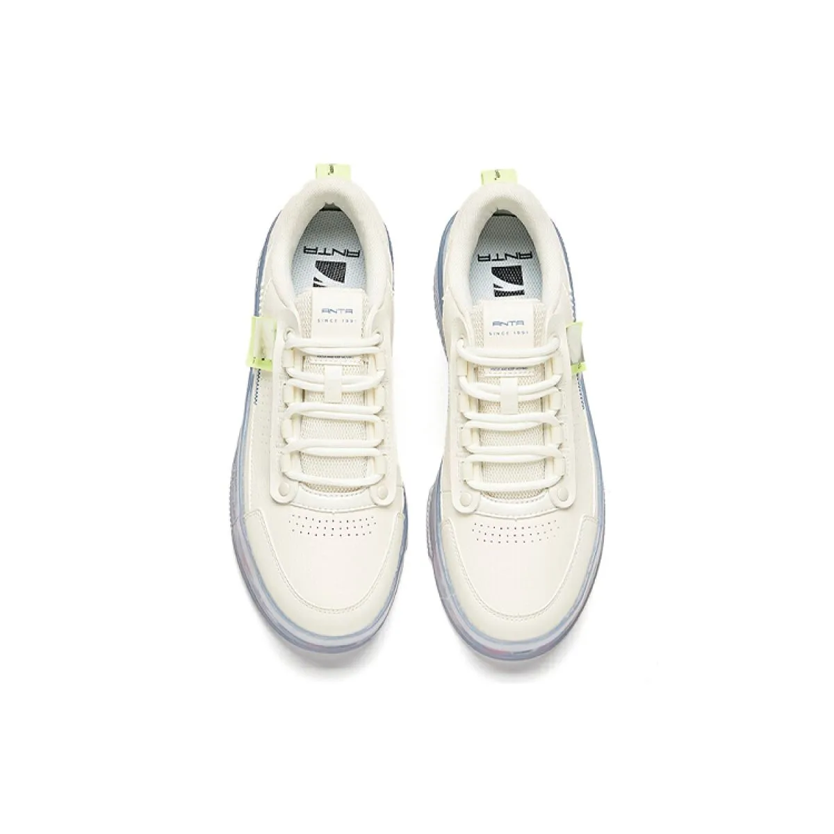 Кеды Anta Ivory White/Neon Pink Green