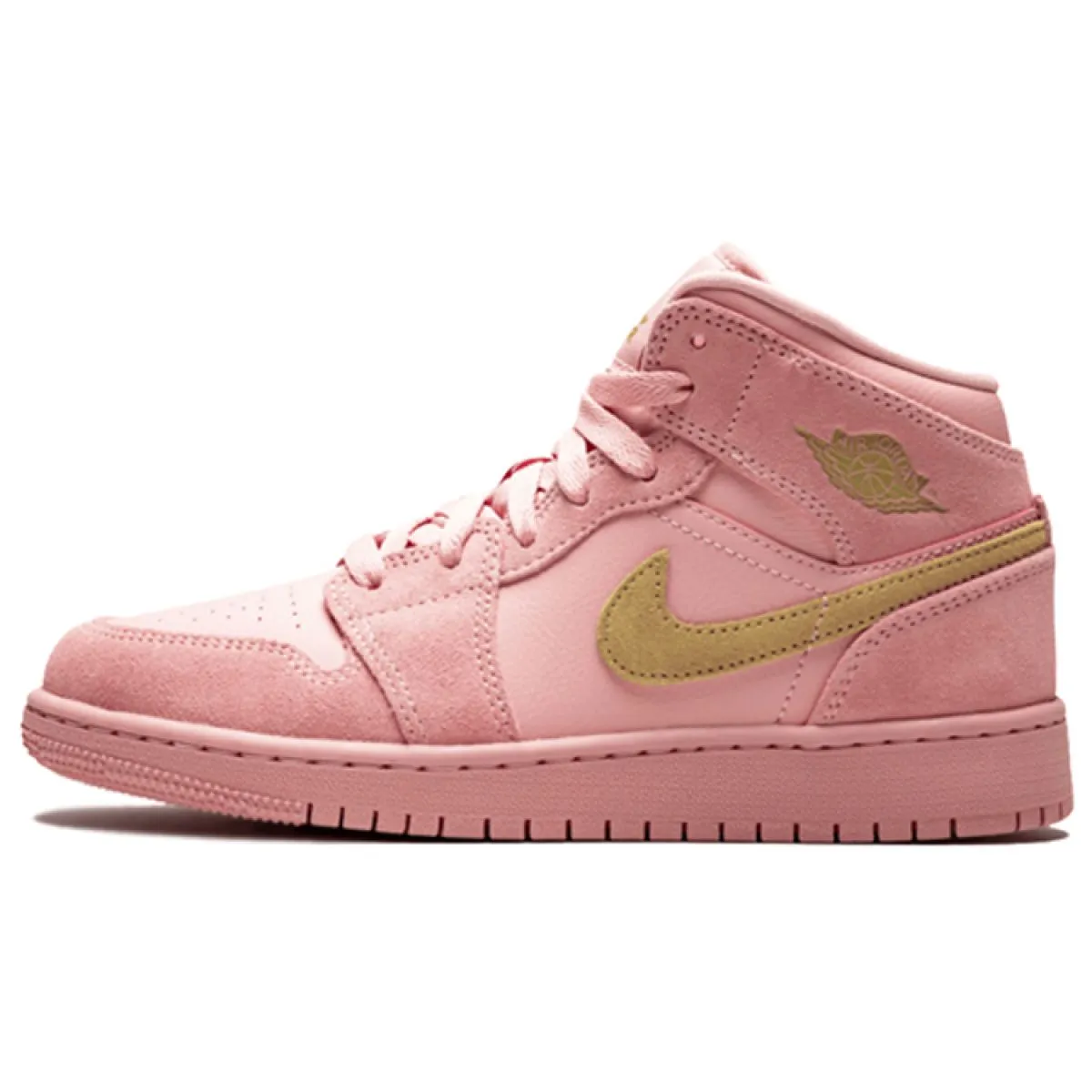 Подростковые кроссовки Air Jordan 1  Mid SE "Coral Stardust" GS
