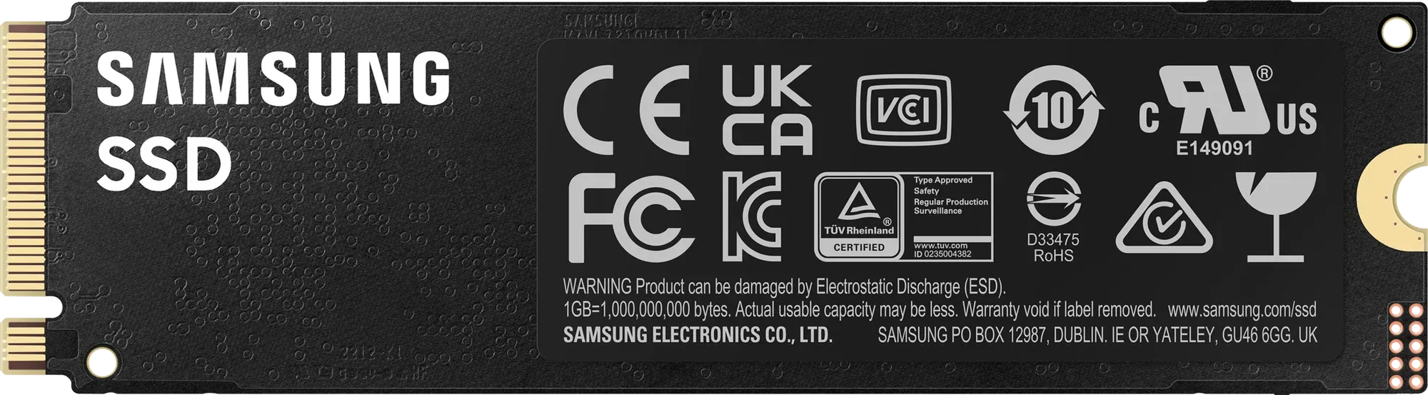 Внутренний накопитель SSD Samsung 990 Pro 1 TB M.2 (MZ-V9P1T0BW)