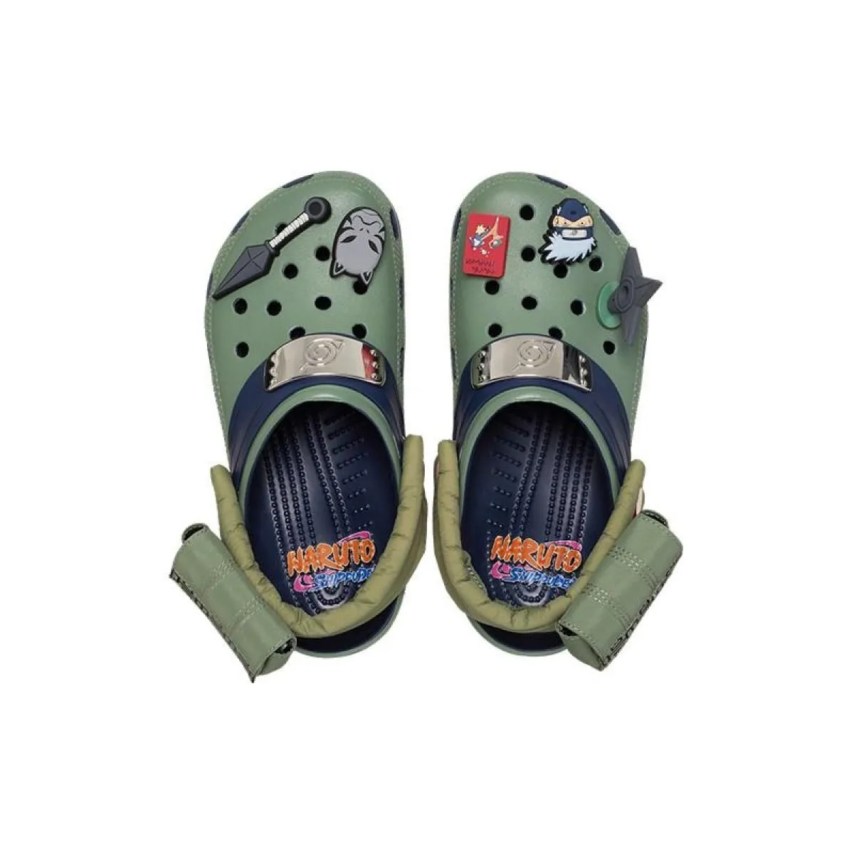 Сабо Naruto x Crocs Classic Clog 3 cm Shippuden Kakashi Green