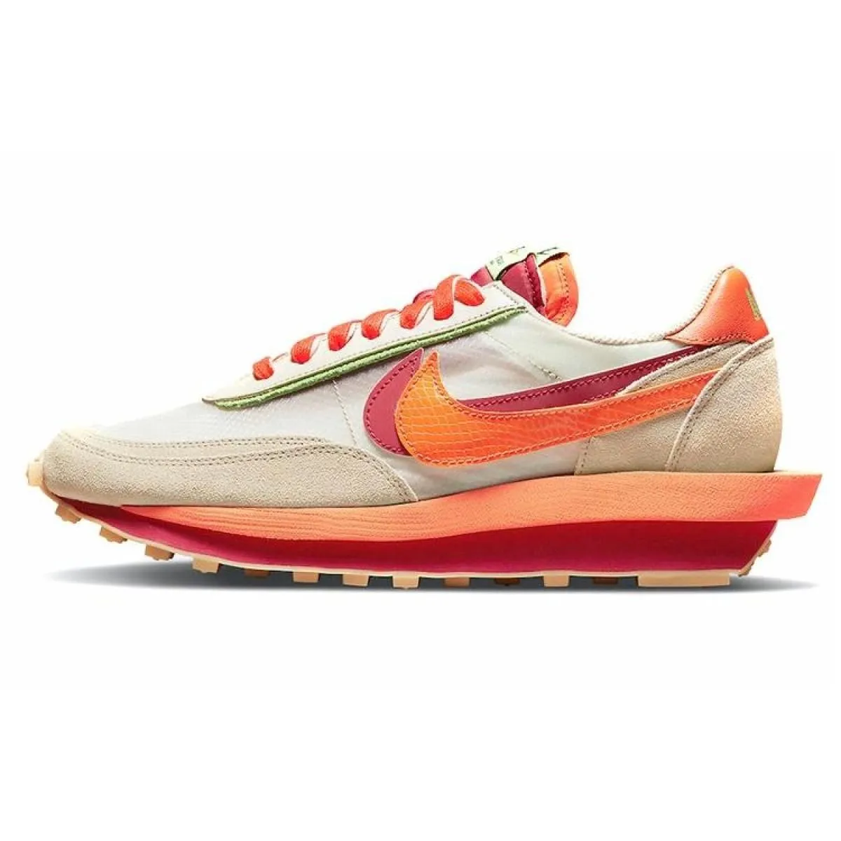 Кроссовки CLOT x Sacai x Nike LDWaffle "Kiss Of Death Net Orange Blaze"