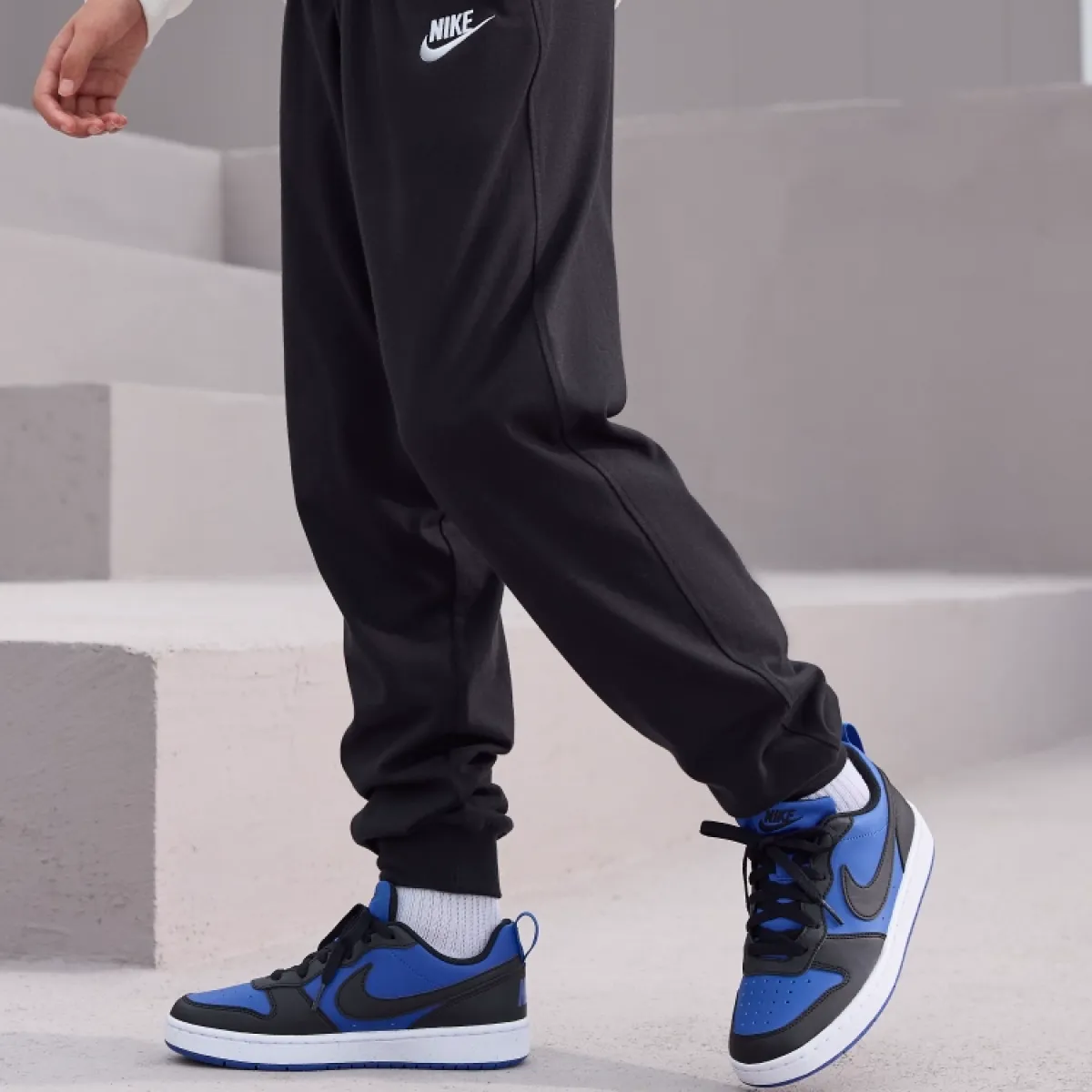 Подростковые кроссовки Nike Court Borough Recraft Blue/Black/White GS