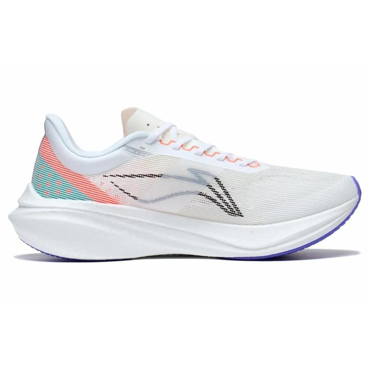 Кроссовки LiNing Feidian 3 Challenger White/Cyan/Purple/Orange
