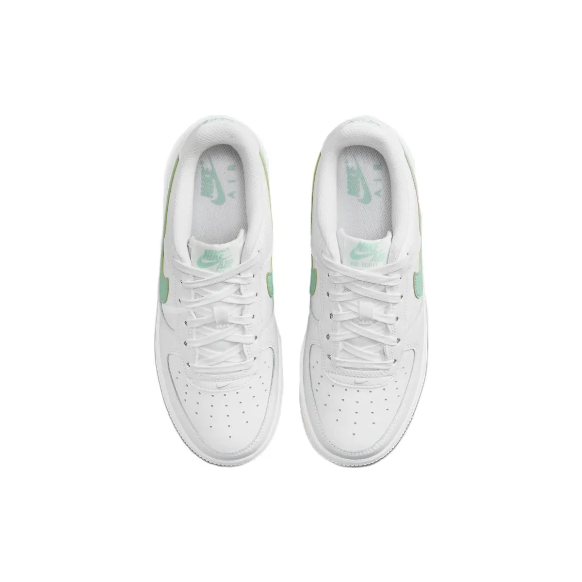 Подростковые кроссовки Nike Air Force 1 White/Green GS