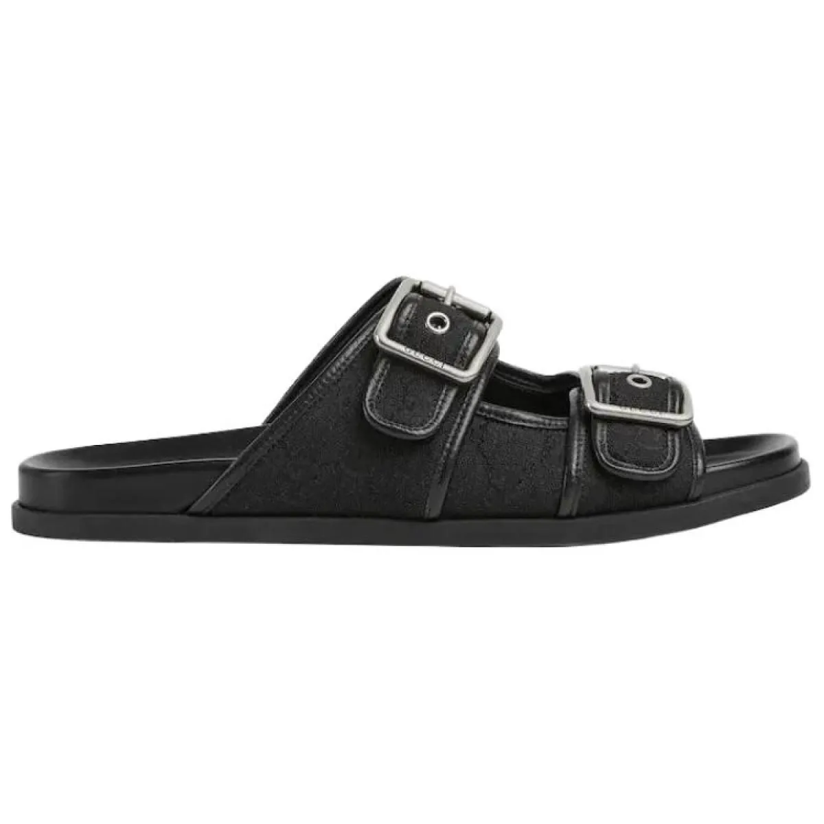 Мужские шлёпанцы Gucci GG Canvas Black