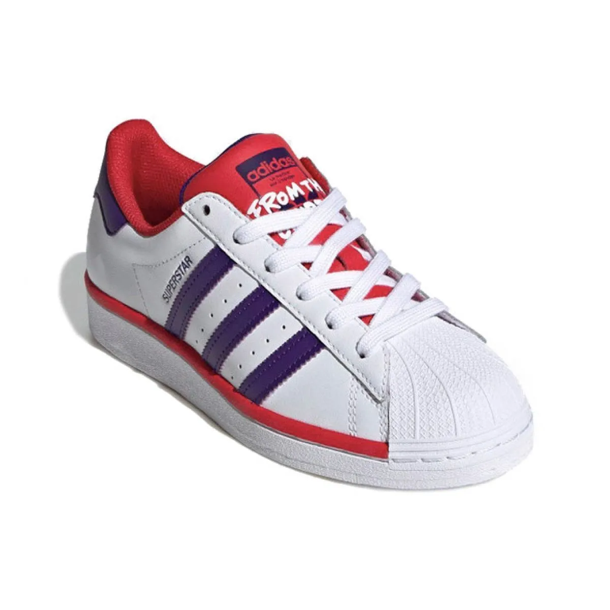 Подростковые кеды Adidas Originals Superstar GS White/Red/Purple GS