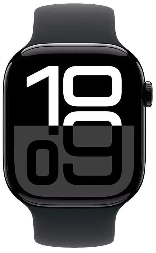 Умные смарт-часы Apple Watch Series 10, 46мм, GPS+Cellular, Jet Black Aluminum Case, Black Sport Band