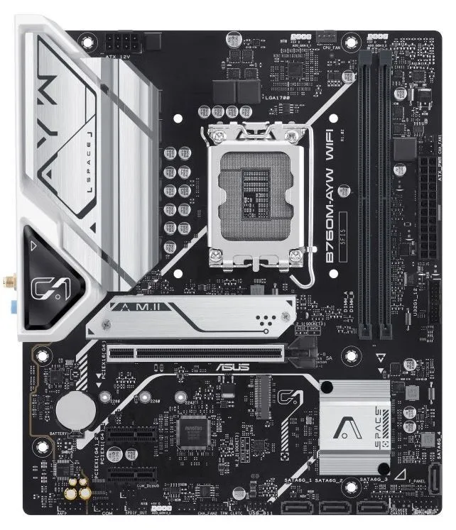 Материнская плата ASUS PRIME B760M-AYW, LGA 1700 ,DDR5 ,mATX