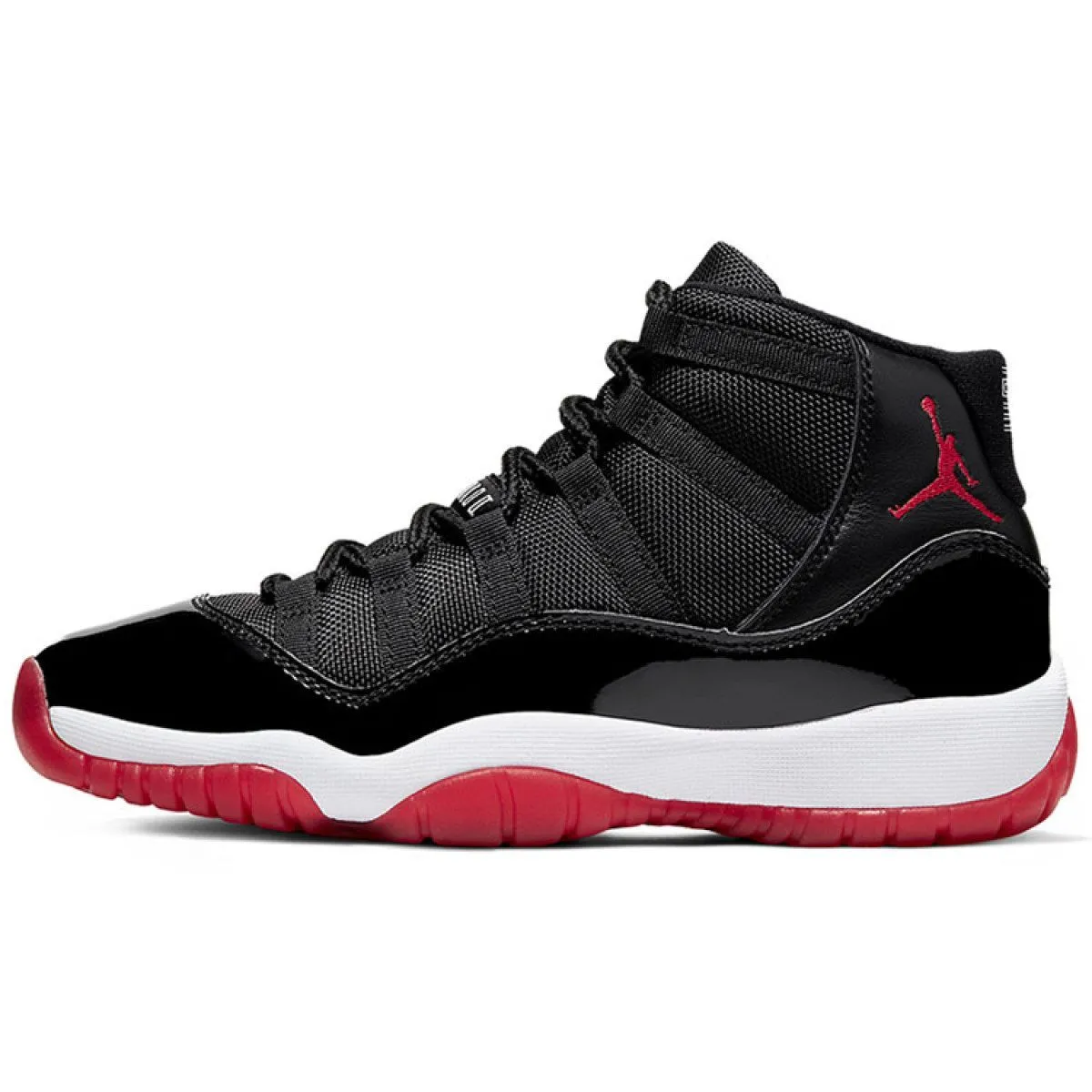 Подростковые кроссовки Air Jordan 11 Mid Retro Playoffs Bred 2019 Black/Red GS