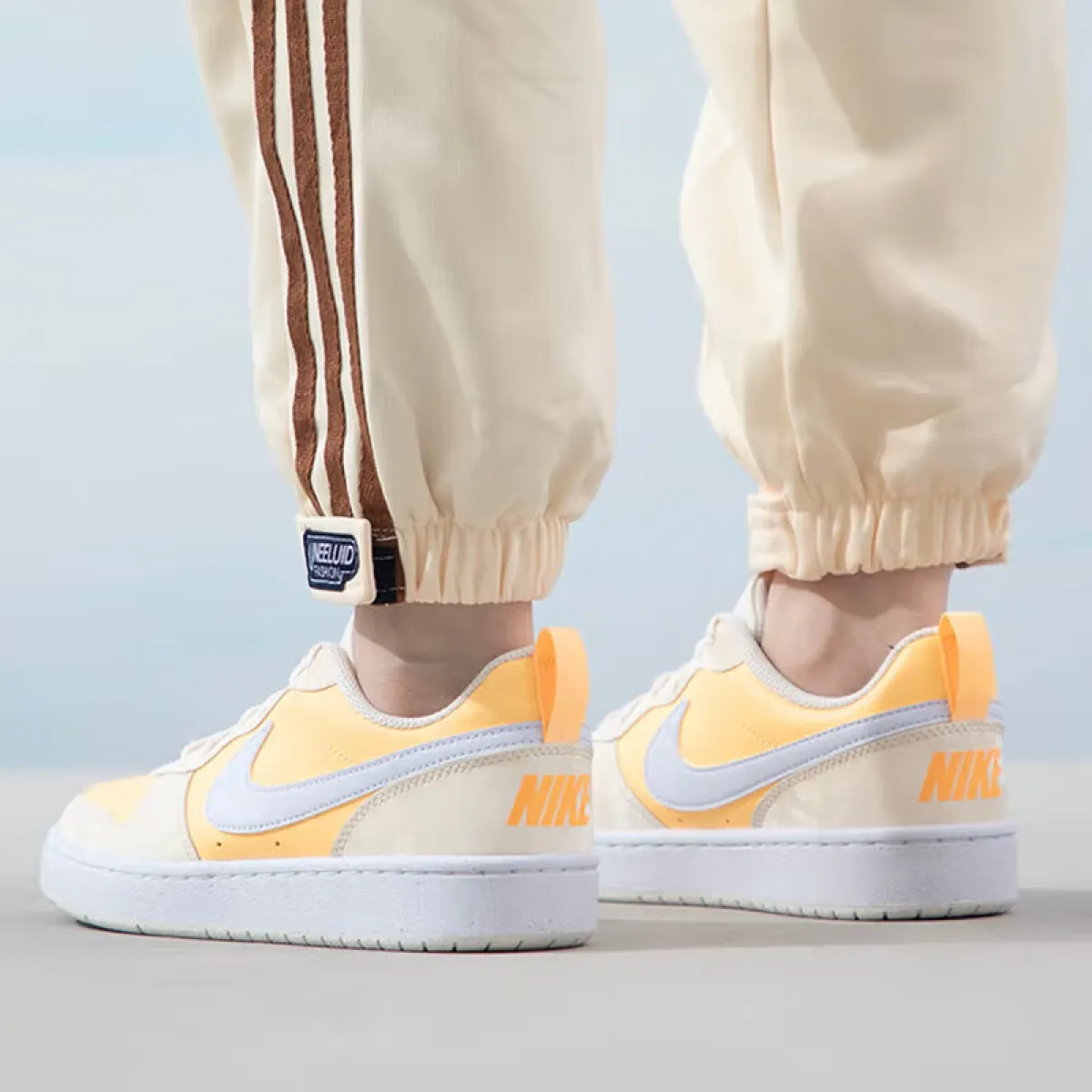 Подростковые кроссовки Nike Court Borough Low Recraft Low "Pale Ivory Melon Tint" GS