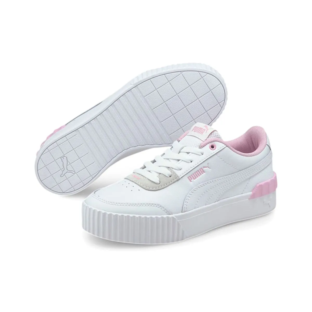 Женские кеды Puma Carina Lift White/Pink/Grey