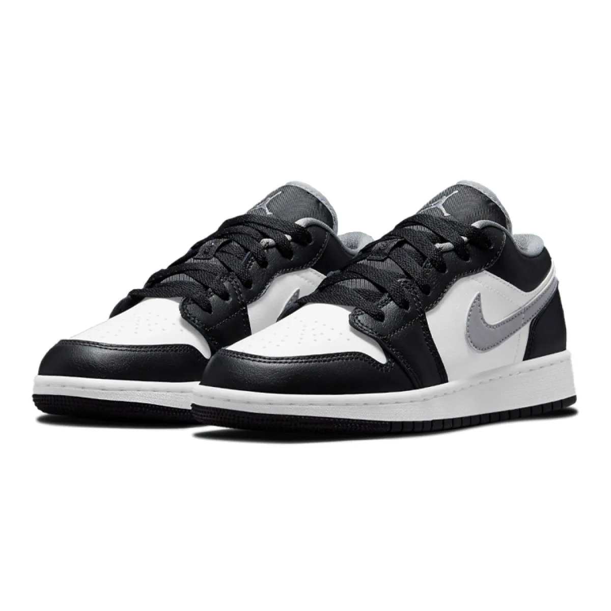 Подростковые кроссовки Air Jordan 1 Low Black/Grey/White GS