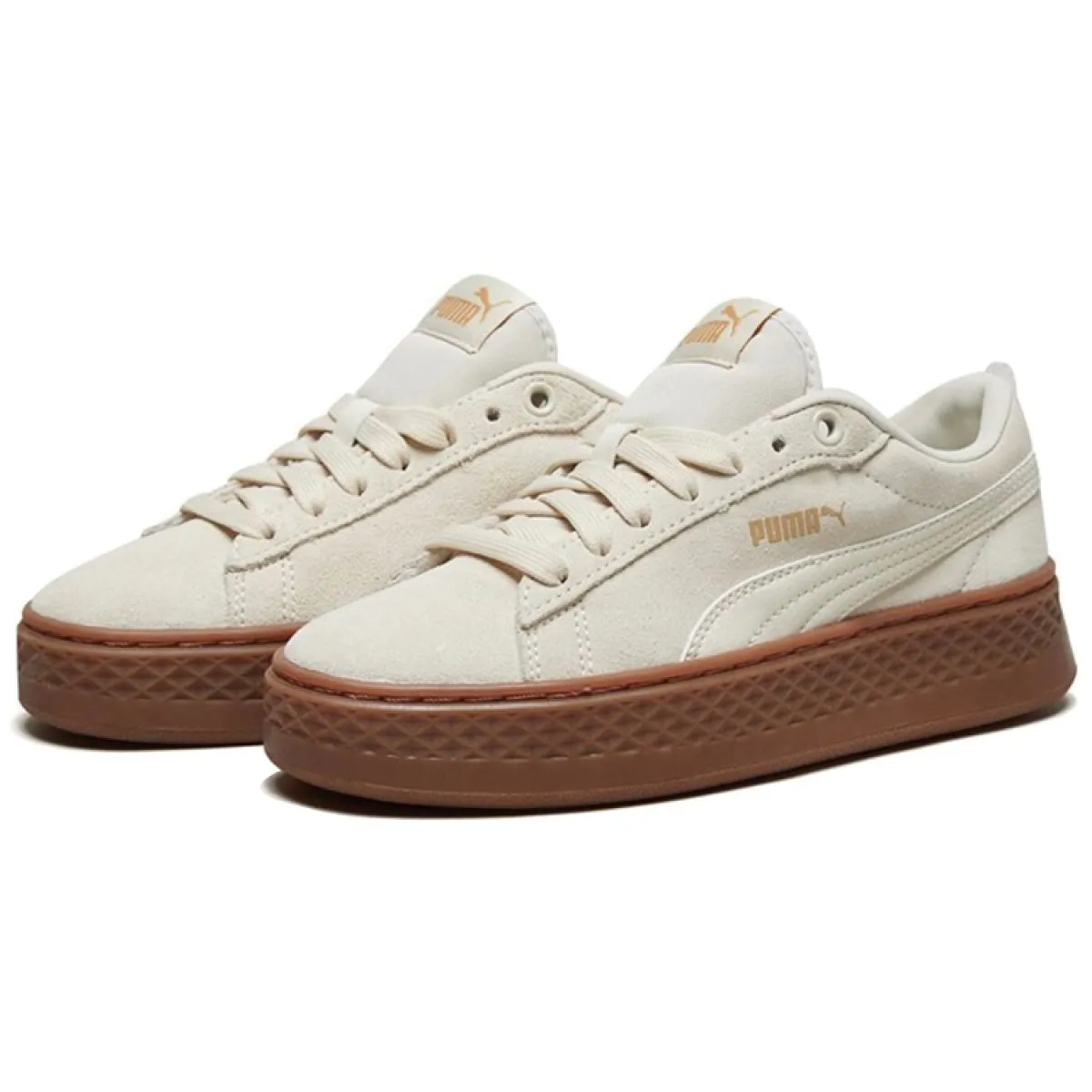 Женские кеды Puma Smash Platform SD Beige