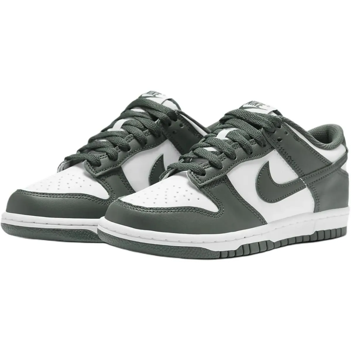 Подростковые кроссовки Nike Dunk Low Green/White GS
