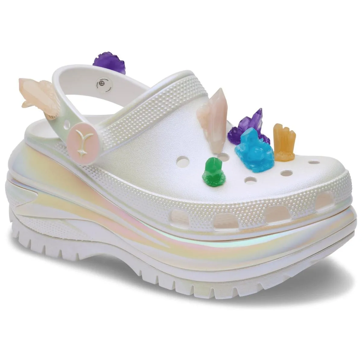 Сабо Lil Nas x Iridescent Crocs Classic Mega Crush Clog 5-8 cm Beige