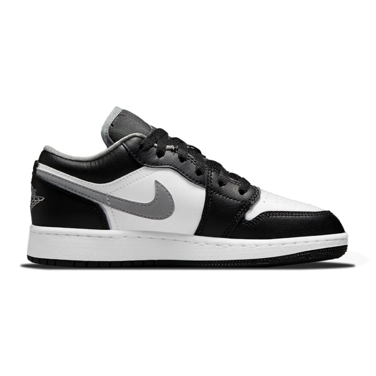 Подростковые кроссовки Air Jordan 1 Low Black/Grey/White GS