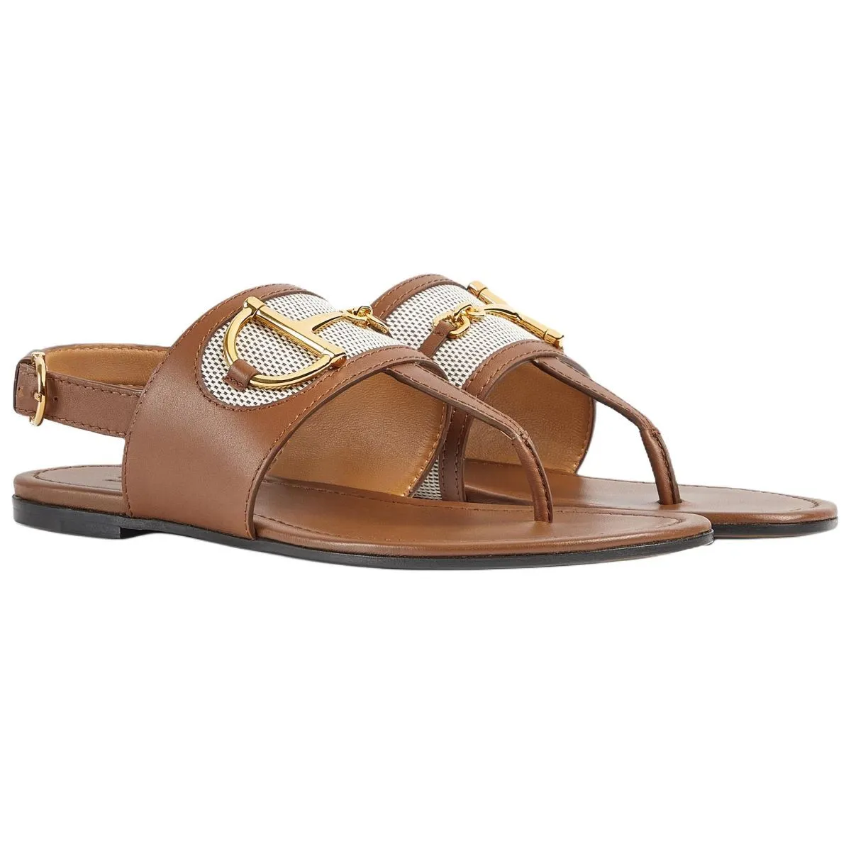 Женские сабо GUCCI Horsebit Light Brown