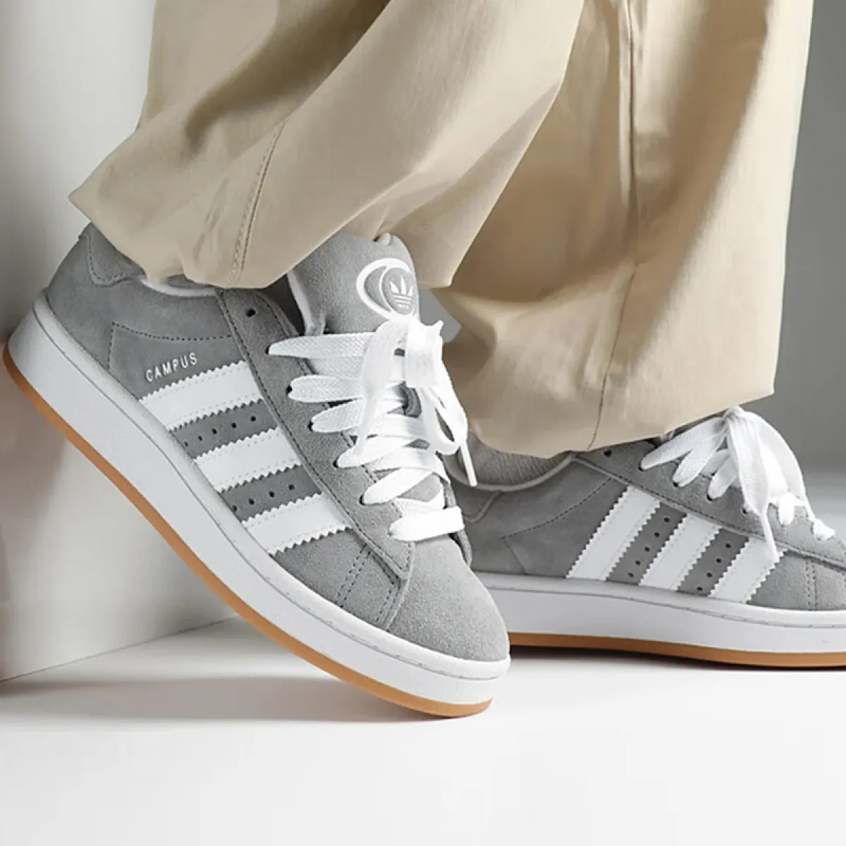 Подростковые кроссовки Adidas Originals Campus 00s Grey/White/Brown GS