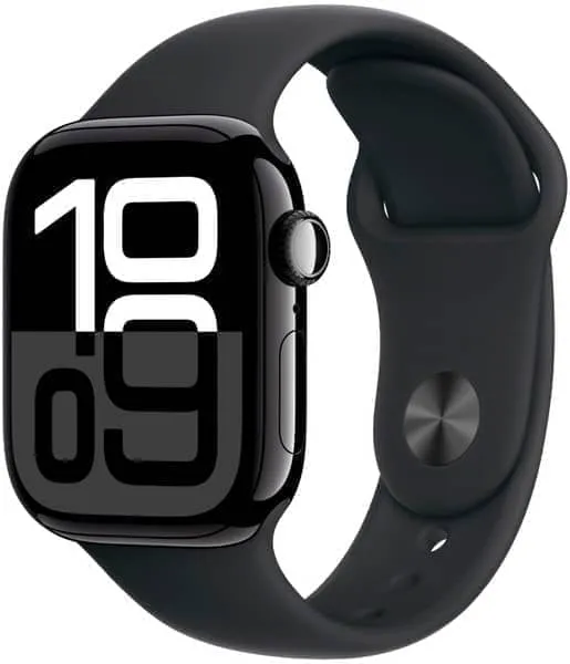 Умные смарт-часы Apple Watch Series 10, 46мм, GPS+Cellular, Jet Black Aluminum Case, Black Sport Band