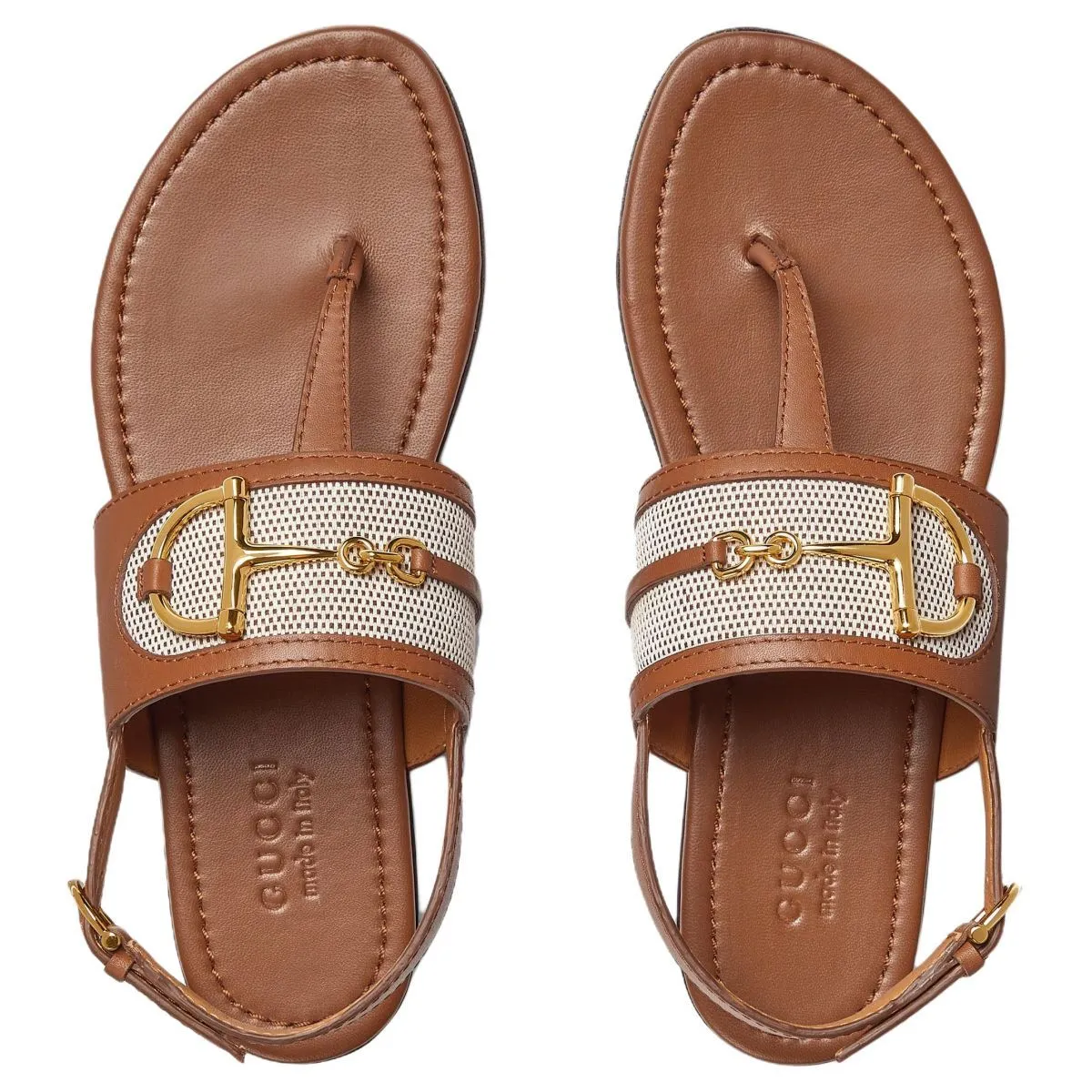 Женские сабо GUCCI Horsebit Light Brown
