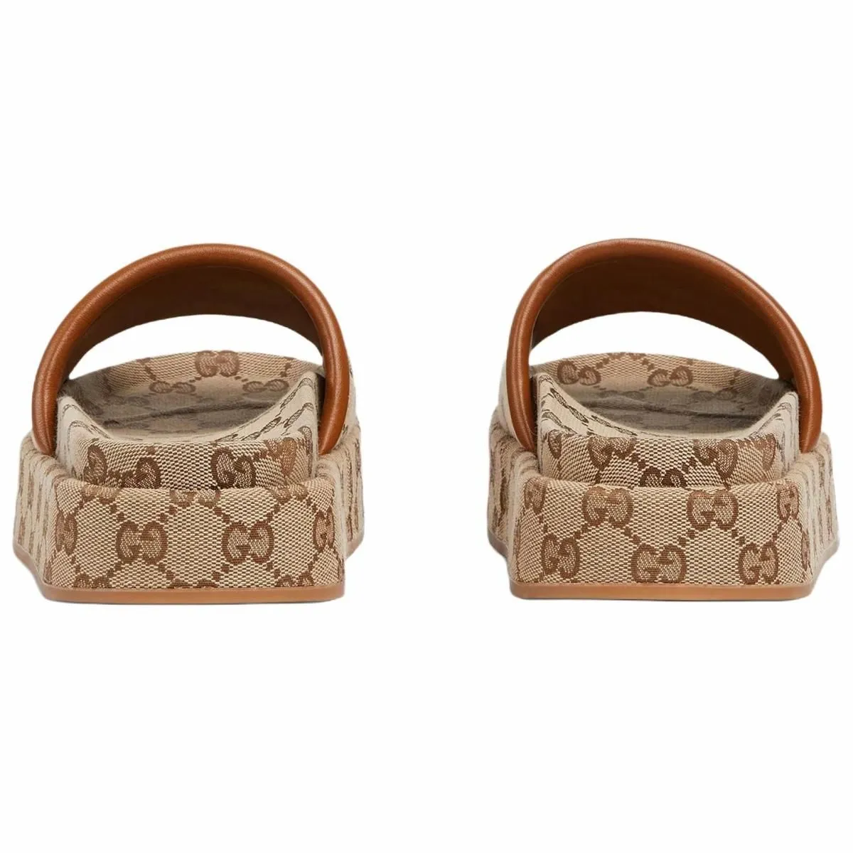 Женские шлёпанцы GUCCI GG Brown