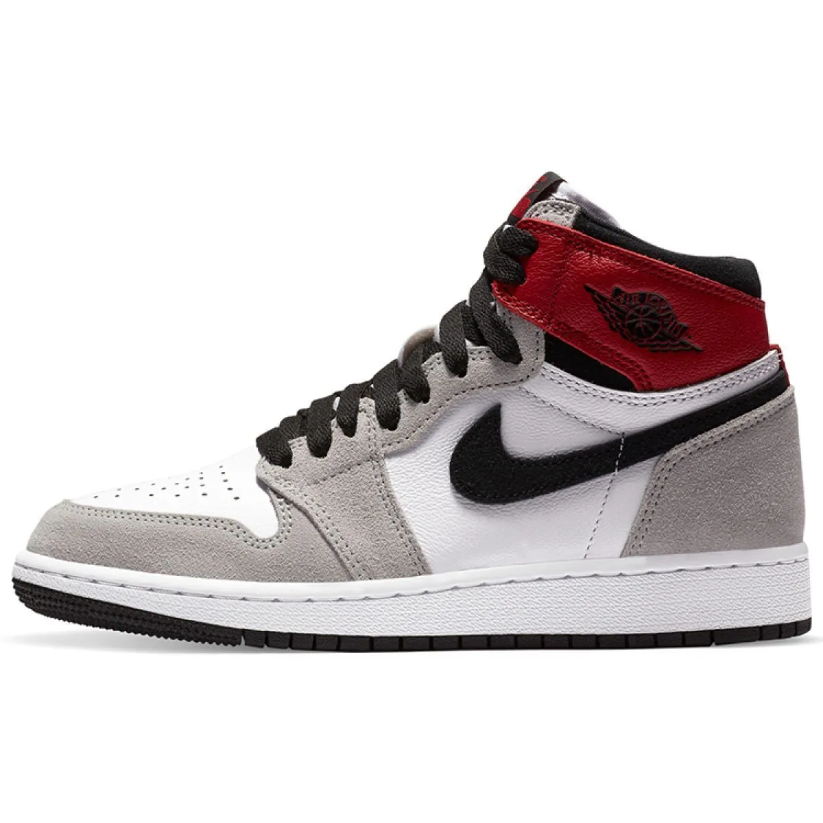 Подростковые кроссовки Air Jordan 1 Retro High Light Smoke Grey GS