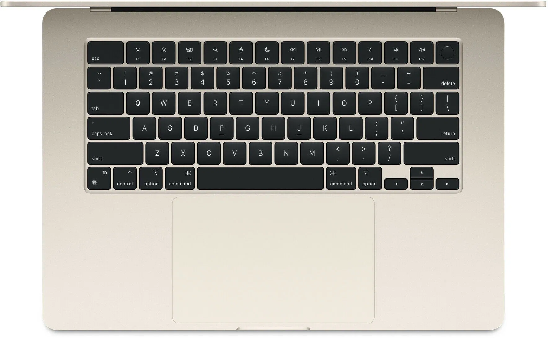 15.3" Ноутбук Apple MacBook Air 15 M2 (2023), 8 GB RAM/256 GB SSD, 8 CPU/10 GPU, Starlight, английская клавиатура