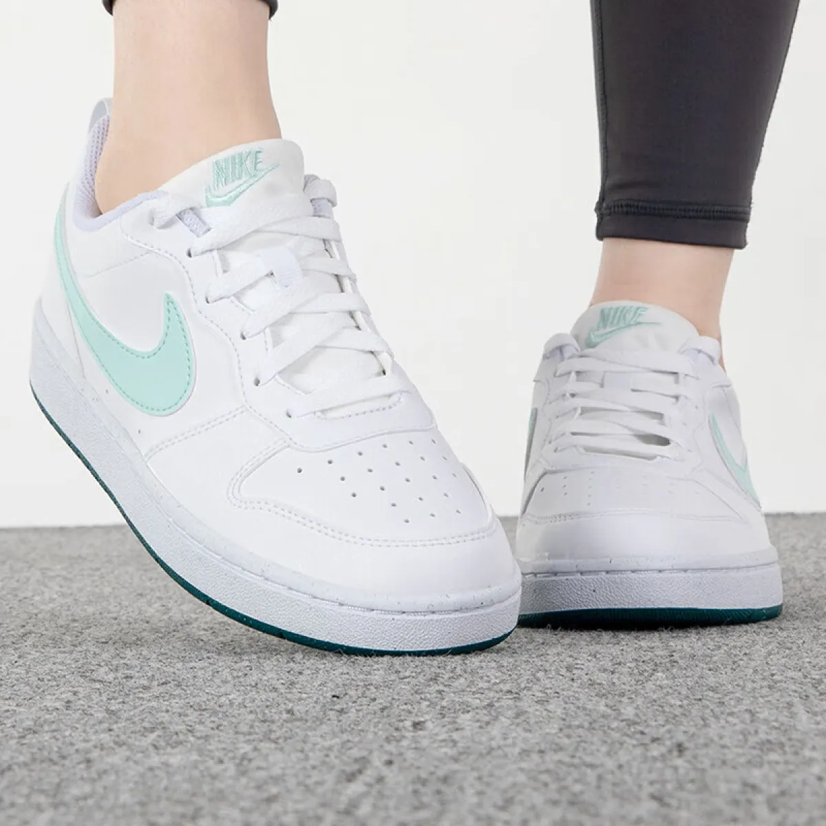 Подростковые кроссовки Nike Court Borough Low 2 White/Mint GS