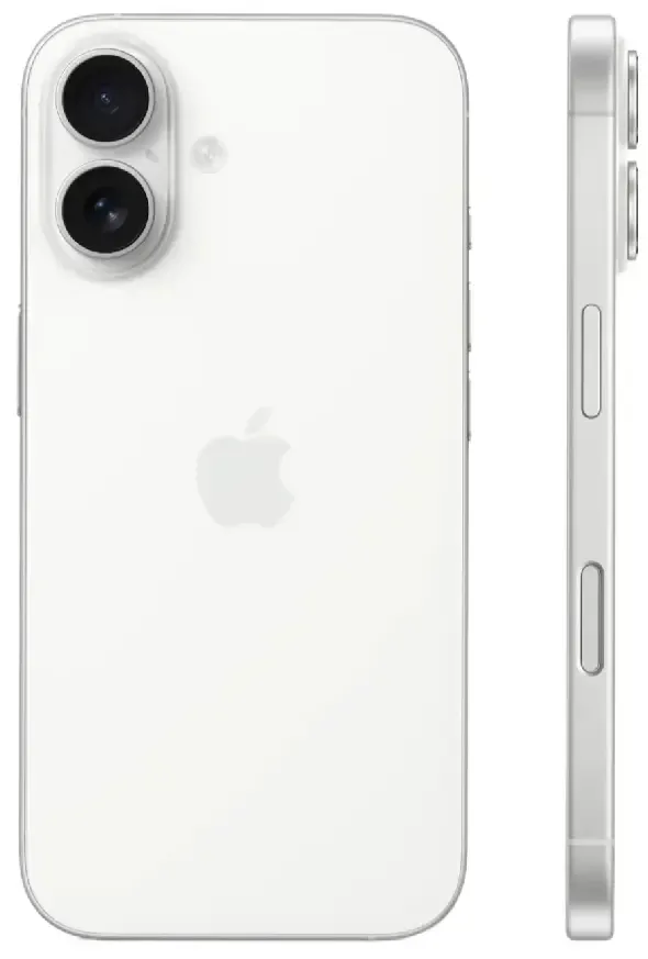 Смартфон Apple iPhone 16 256 GB, Dual nano SIM, White