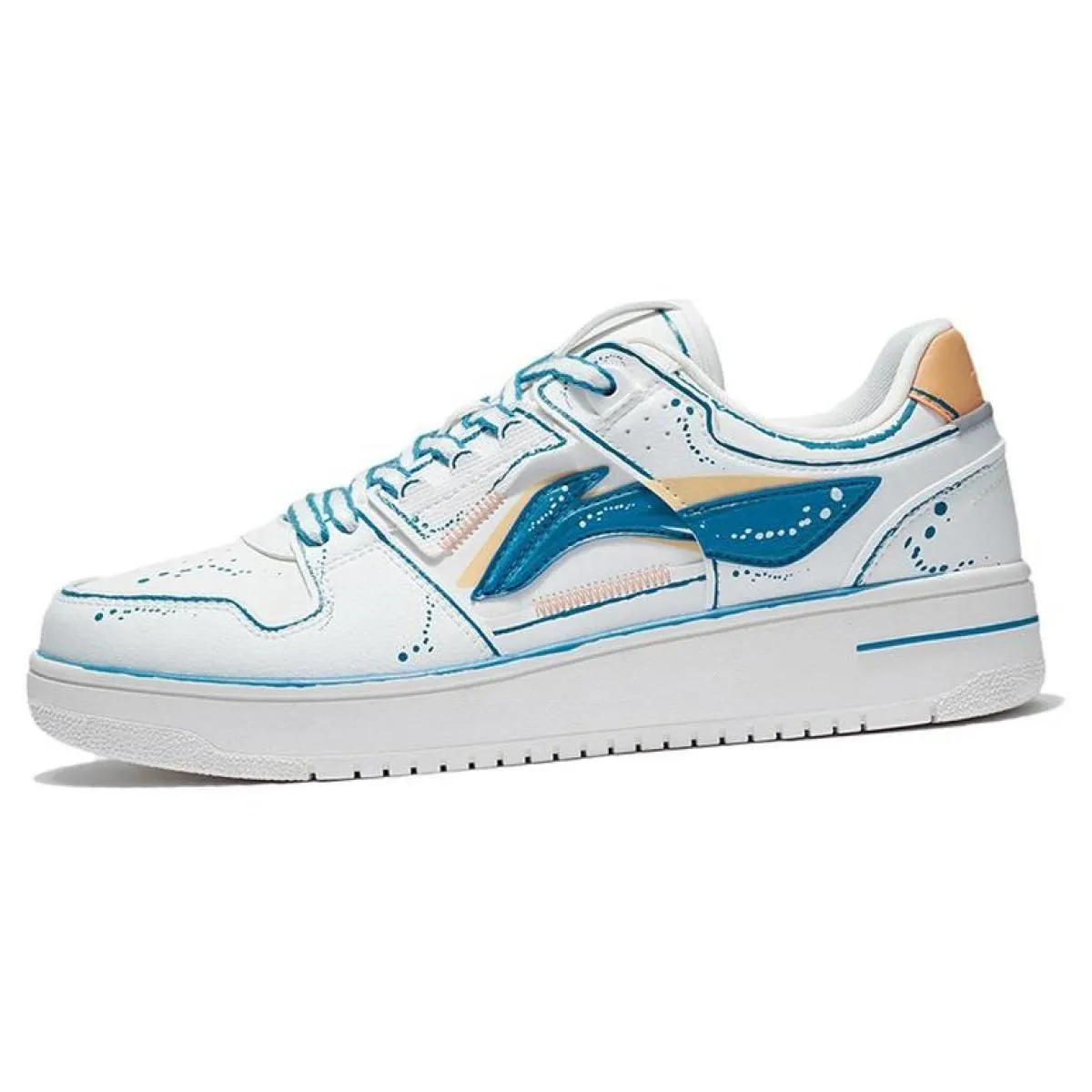 Мужские кроссовки LiNing Tianji Series Mist White/Deep Jade Blue