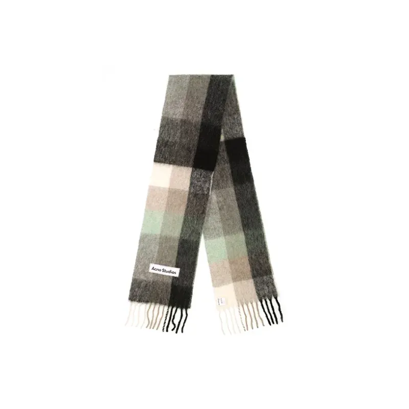 Вязаный шарф Acne Studios Black/Gray