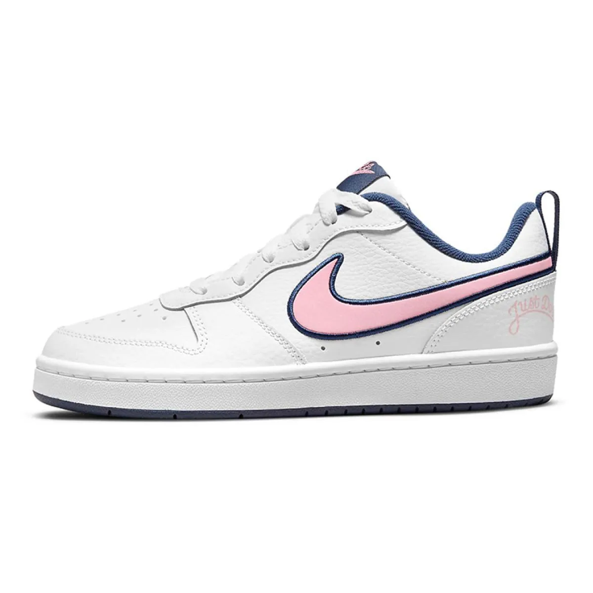 Подростковые кроссовки Nike Court Borough 2 Low "White Blue Pink" GS