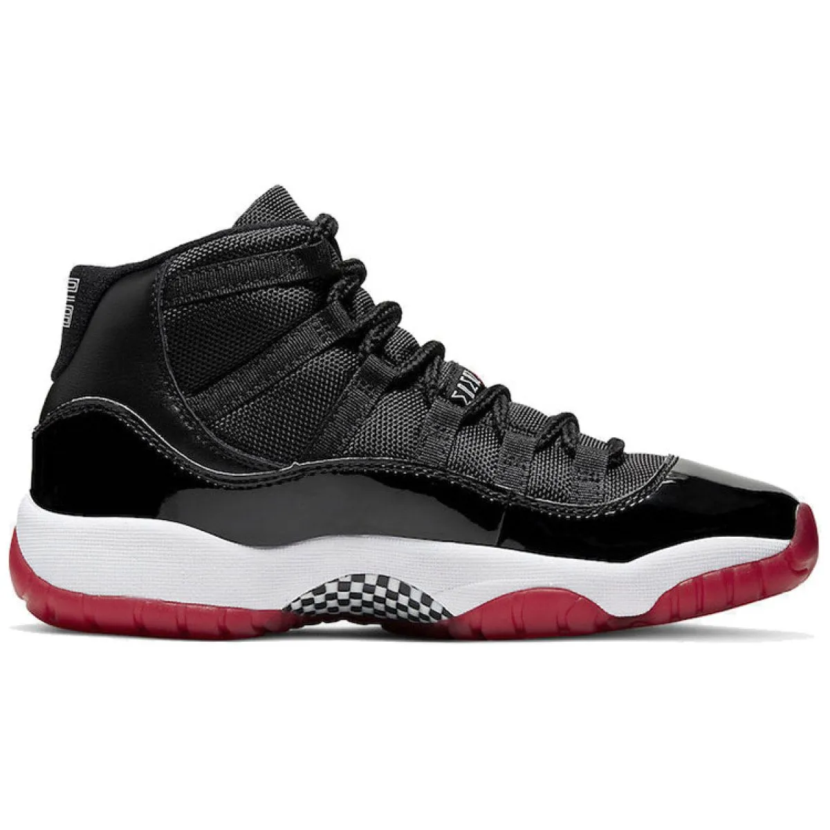 Подростковые кроссовки Air Jordan 11 Mid Retro Playoffs Bred 2019 Black/Red GS