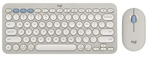 Клавиатура и мышь Logitech Pebble 2 Combo Beige