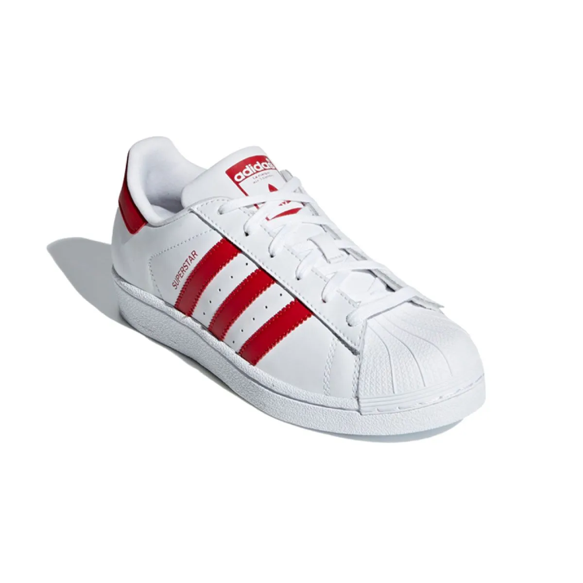 Подростковые кроссовки Adidas Originals Superstar White/Crimson