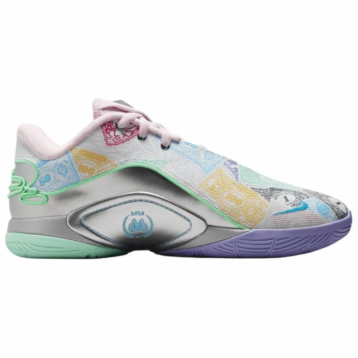 Мужские кроссовки Nike LeBron 22 EP "Currency" White/Green/Pink/Blue