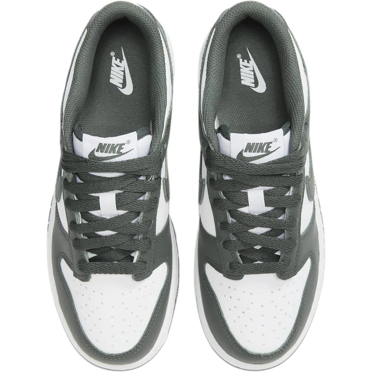 Подростковые кроссовки Nike Dunk Low Green/White GS