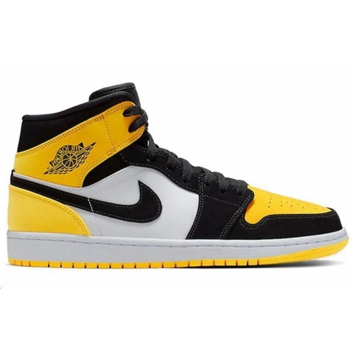 Кроссовки Air Jordan 1 Mid "Yellow Toe Black"