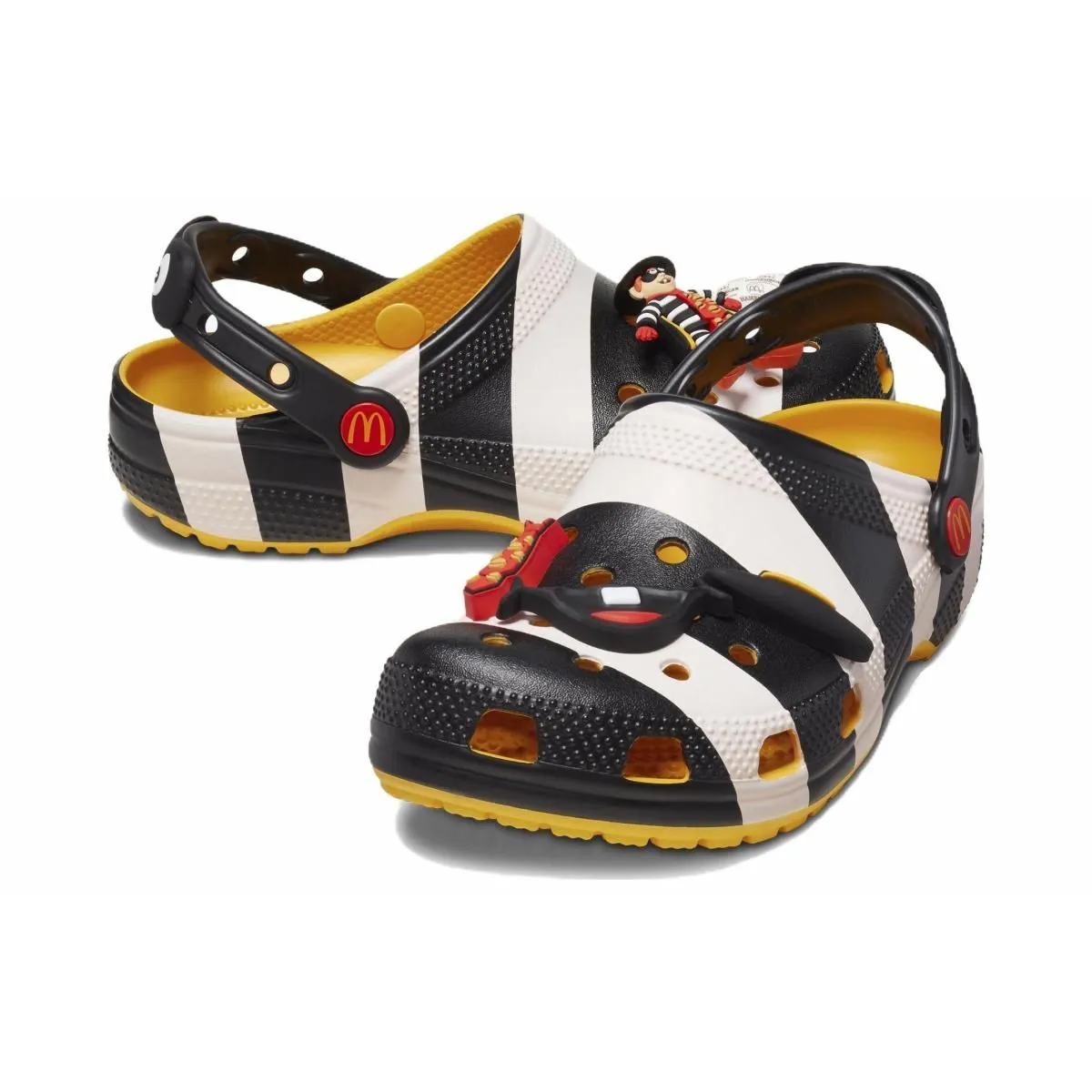 Сабо McDonald's х Crocs Classic Clog 3-5 cm Hamburglar Black/White