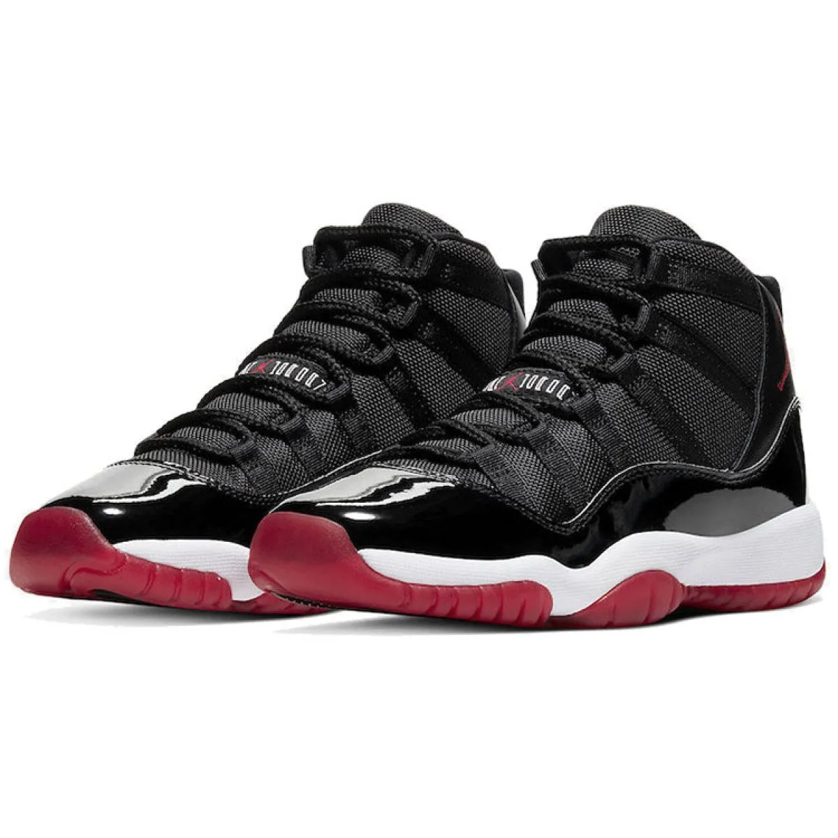 Подростковые кроссовки Air Jordan 11 Mid Retro Playoffs Bred 2019 Black/Red GS