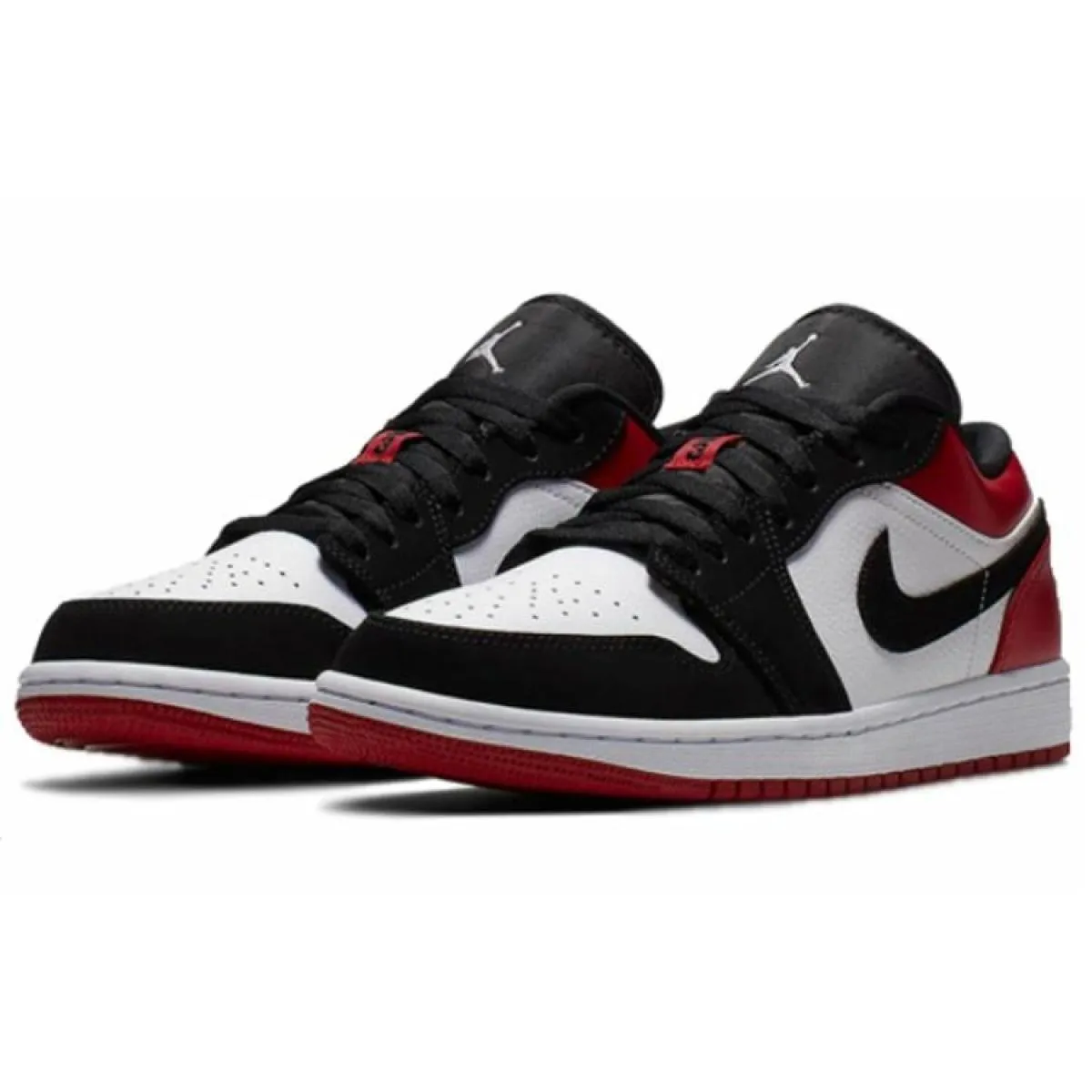Кроссовки Air Jordan 1 Low "Black Toe" Black/White/Red