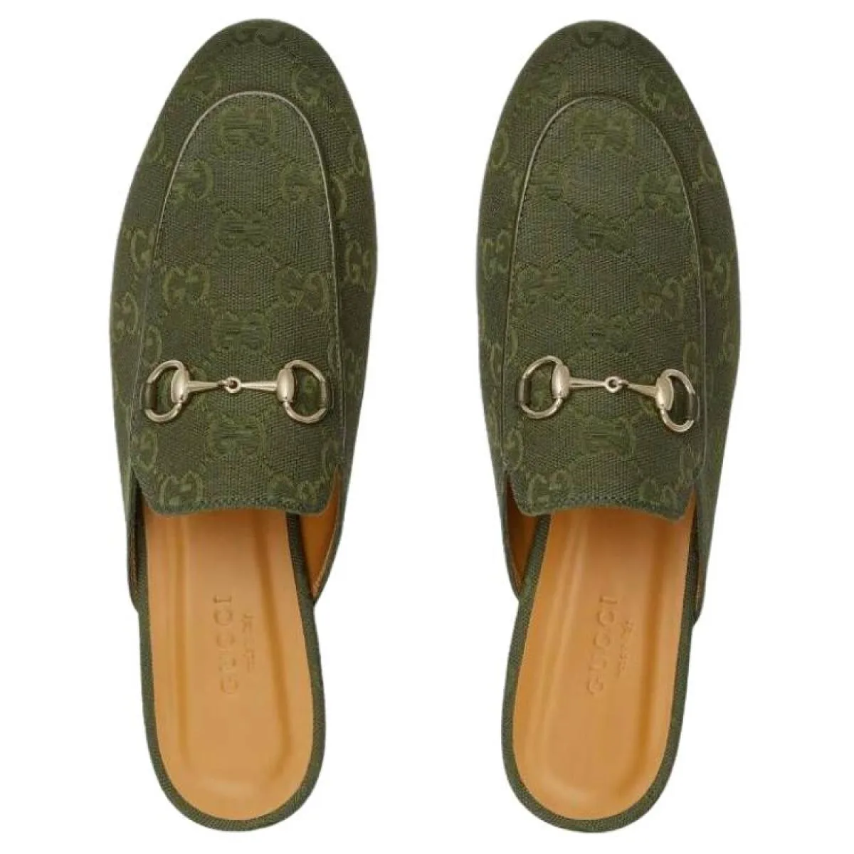 Женские шлёпанцы Gucci Princetown Dark Green